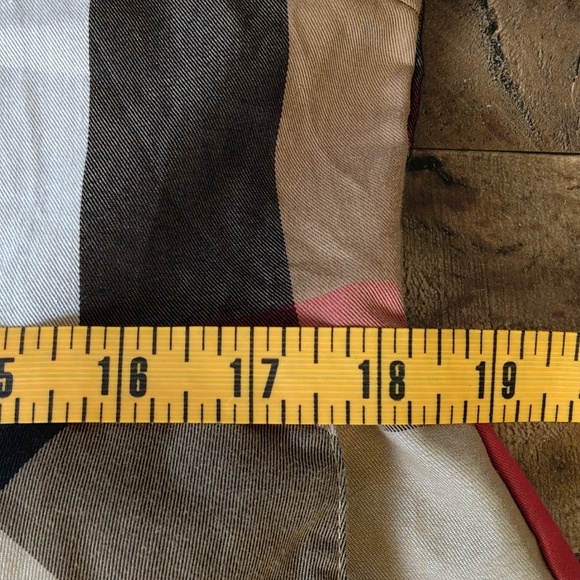 Burberry Tan, Black, White & Pink Plaid Long Sleeve Dress - Picture 10 of 11